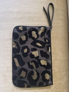 Marc By Marc Jacobs Gold/Multi Leopard Lurex Wristlet/Clutch - Picture 1 of 6