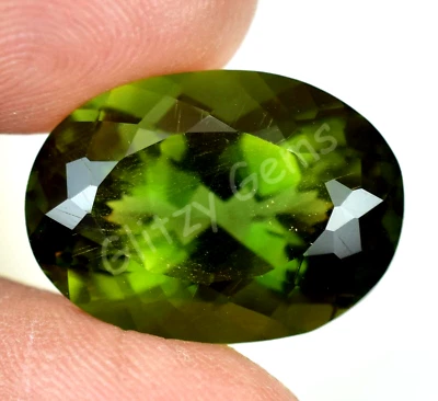 Natürlich Zweifarbig ( Gelb & Grün) Turmalin 18.50 CT Oval Zertifiziert - Bild 1 von 4