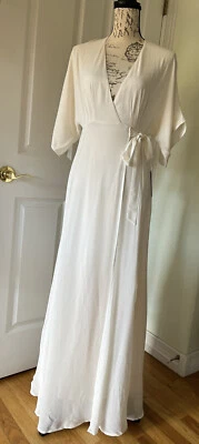 NWT Reformation Dress, Size XS, White Partially Lined, Winslow Wrap Maxi Dress - Image 1 of 4