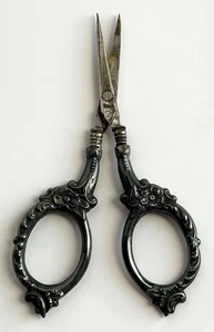 Antike Sterling Silber Schere Jugendstil Floral Germany - Bild 1 von 7
