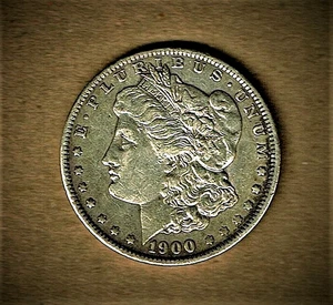 1900-o Morgan .900 Silber Dollar Münze in E.F. Erhaltung - Bild 1 von 2