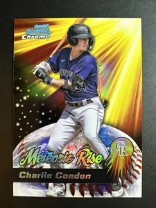 2025 Bowman Chrome Baseball Charlie Condon Meteoric Rise #MR-8 Rockies - Picture 1 of 2