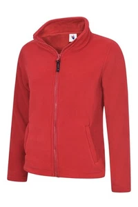 Uneek - Jaket Fleece Zip Penuh Wanita Klasik - Yoke Separuh Bulan - Merah - Sa - Picture 1 of 1