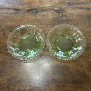 Vintage Pyrex Festiva Spring Green Glass Bowls Cereal Soup Salad SET OF 2  7.5” - Picture 1 of 6