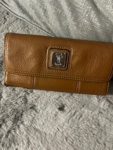 Tignanello Geldbörse echt hellbraun/beige Leder mit Doppelfaltung - Bild 1 von 5