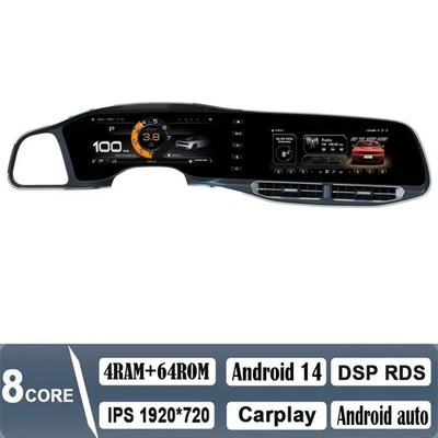 Dual Screen Android Car Radio GPS Navi for Dodge Challenger SRT Hellcat 10-24 - Image 1 of 4