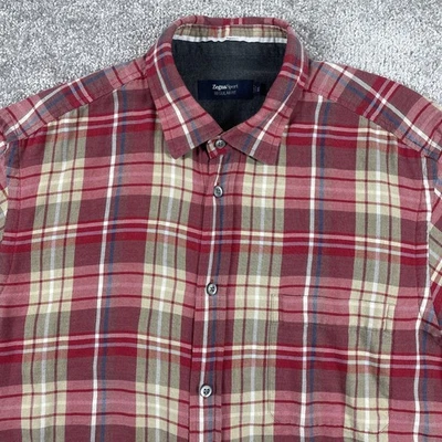 Camisa deportiva de franela Zegna para hombre extra grande mezcla de algodón lana con botones a cuadros Foto 1 de 4