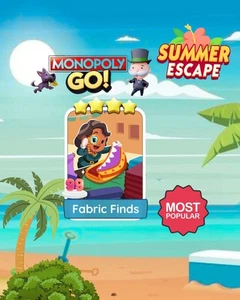 FABRIC_FINDS_MONO_POLY_GO_STICKERS_CARD 4 Stars FAST DELIVERY - Picture 1 of 1