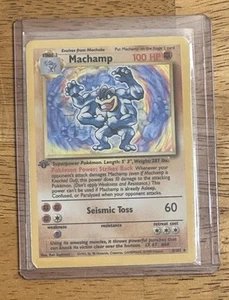 Machamp 1st Edition Holo Rare - Base Set 8/102 - WOTC Vintage Pokemon Card - Picture 1 of 2