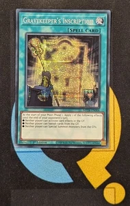 MP24-EN064 Gravekeeper's Inscription Prismatic Secret Rare 1st Edition YuGiOh - Picture 1 of 3