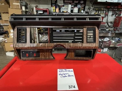 Grupo de calibre de bisel 1980-86 80 81 Ford F150 F250 F350 Bronco Woodgrain #374 Foto 1 de 4