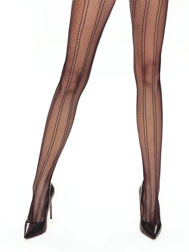 Medias entrepierna abierta Passion Pinstripe Fishnet [TIOPEN 033] Foto 1 de 1