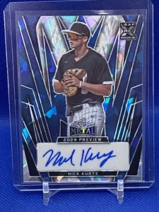 2024 NICK KURTZ AUTO /7 ROOKIE LEAF METAL PREVIEW LMP-NK1 - Picture 1 of 3