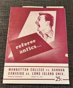 Programa de baloncesto universitario Canisius Long Island Mannattan 1946 cerveza iroquesa Nueva York - Imagen 1 de 10