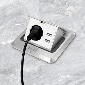 Sockel Wasserdichte Dreifach Sockel 2 x USB Boden Steckdosen Küche Arbeitsplatte - Bild 1 von 14