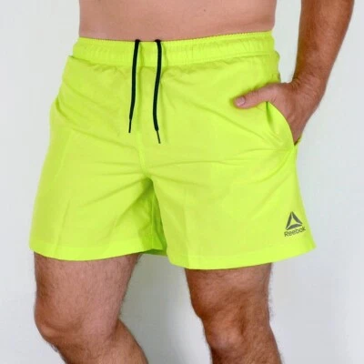 Reebok Herren Badeshort Badehose Kurze Hose Bermuda Capri short Neon Grün/Gelb s - Bild 1 von 4