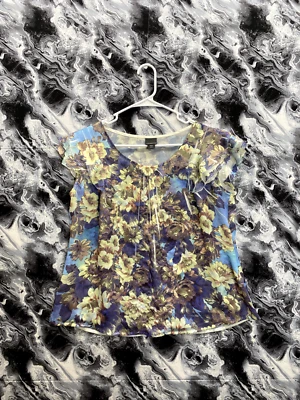 Camiseta Covington Mujer Multicolor Floral Manga Corta Cuello en V Talla XL Foto 1 de 4