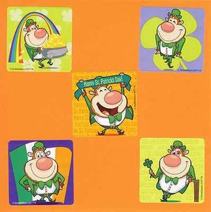 15 St. Patricks Day Kobold - große Aufkleber - Party Gastgeschenke - Belohnungen - Bild 1 von 1