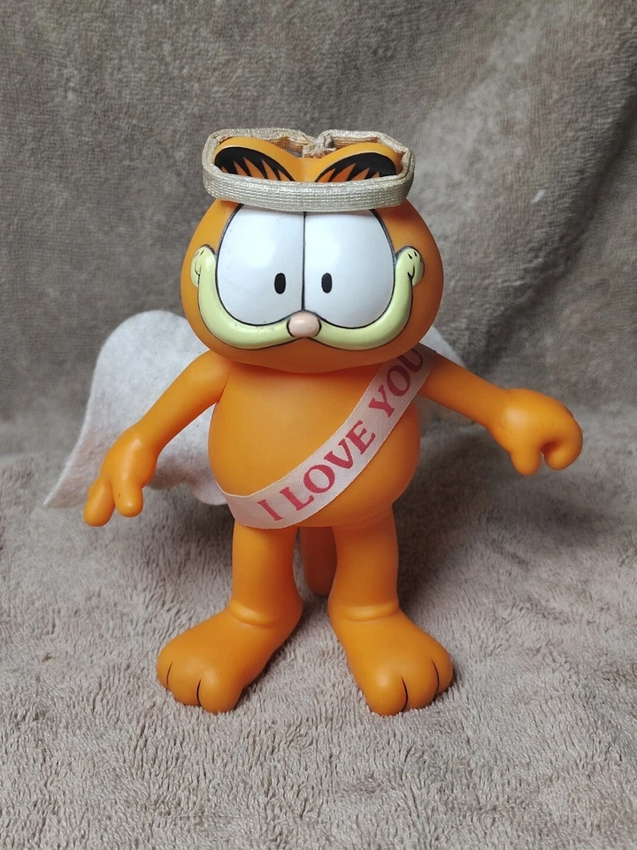 Rare Vintage Playmates 1978 1981 Garfield 5.5” Posable Vinyl Figure I Love You - Image 1 of 4