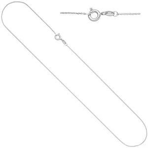 JOBO Ankerkette rund 333 Gold Weißgold 40 cm Kette Halskette Weißgoldkette Feder - Bild 1 von 2