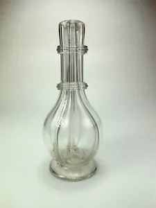 Bottiglia decanter vintage cecoslovacca 4 parti vetro ceco trasparente - Foto 1 di 10