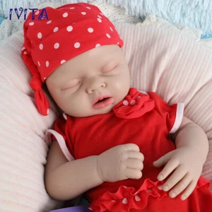 IVITA 20'' Handgemachte Schlafende Babymädchen Silikon Rebornpuppe - Bild 1 von 12