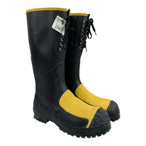 LaCrosse Men's Black 16" Steel Toe Meta Pac Rubber Boots Size 13 NWT S18 - Picture 1 of 6