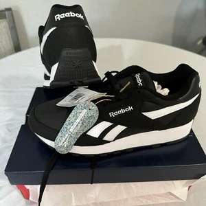 Reebok adult Rewind Run Sneaker, Black/White,Women Size 7 - Picture 1 of 7