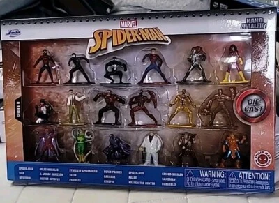 Jada Toys Nano Metalfigs Marvel Spider-man Diecast Figures 18 Pack Series 8 New - Image 1 of 4