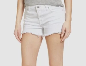 $139 7 For All Mankind Women White Cutoff High Rise Denim Jeans Shorts 23 - Picture 1 of 4