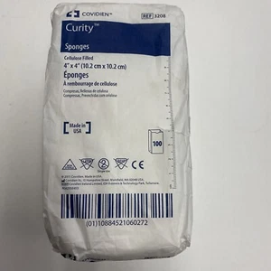 Covidien 3208 Reinheit Schwämme Cello gefüllt 4"x4" (100er Pack) kostenloser Versand - Bild 1 von 2