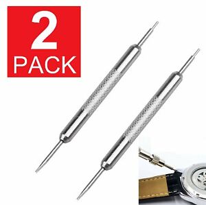 2-Pack Wrist Watch Band Pin Spring Bar Link Remover Repair Pry Tool Kit Steel