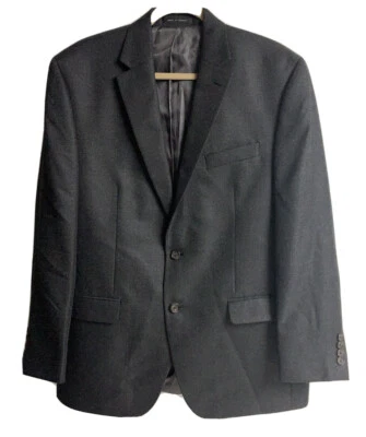 DKNY Essentials Wool Men Suit Jacket Dark Grey Size..read? Made in Canada - Image 1 of 4