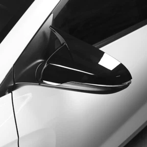 2pcs Gloss Fiber Side Rearview Mirror Cap Shell Cover Trim For Hyundai Veloster - Picture 1 of 6
