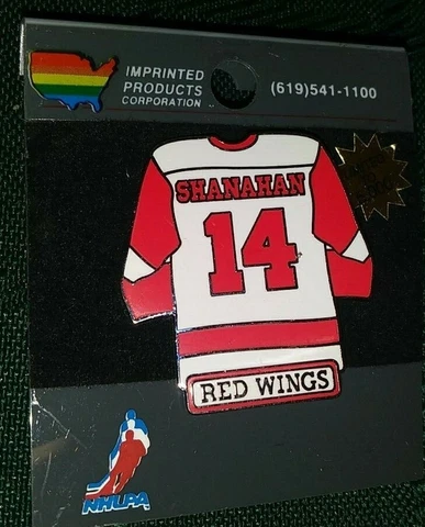 NHL BRENDAN SHANAHAN DETROIT RED WINGS #14 JERSEY IMPRINTED PRODUCTS PIN RARE Cover
