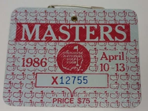 Masters Badge 1986 Jack Nicklaus Champion Augusta National Ticket Souvenir - Picture 1 of 3