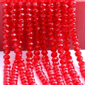 New stock Faceted Rondelle Bicone Crafts Crystal Beads 6mm 45PC S604