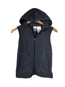 Nike Kid Sz Small (4-6) Gray Hooded Fleece Zip Vest Therma Fit Full Zip Pockets - Picture 1 of 13