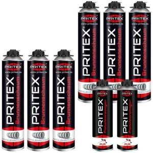 Brunnenschaum Set 6 x 750 ml inkl. 2 Pistolenreiniger Bauschaum Pistolenschaum  - Bild 1 von 6