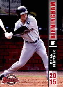 2015 Birmingham Barons Grandstand 11 Brian Fletcher Fayetteville Georgia GA Card