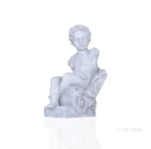 Boy Sitting Garden Statue Sculpture Figurine 21" Ancient Greek Roman Home Decor - Picture 1 of 4