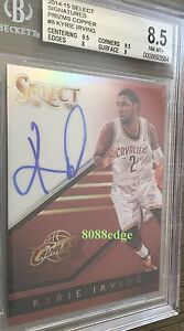 2014-15 SELECT PRIZM AUTO #8: KYRIE IRVING #21/49 ON CARD AUTOGRAPH BGS 8.5