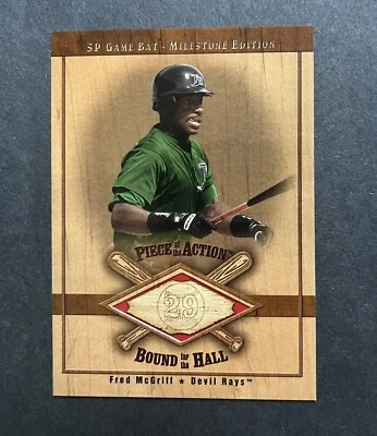 2001 SP Game Bat Edition Milestone Fred McGriff #B-FM HOF Used Bat Relic - Image 1 of 2