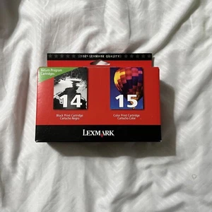 Lexmark Printer Cartridges Combo Pack of #14 Black and #15 Color  - Picture 1 of 4