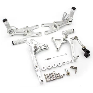 FXCNC para Benelli TNT125 135 2016-2020 2019 18 estriberas traseras reposapiés plateados - Imagen 1 de 12