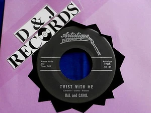 HAL AND CAROL~TWIST WITH ME~ A KILLER TUNE~ROCKER~TWO SIDER~~ ROCKABILLY 45 - Imagen 1 de 1