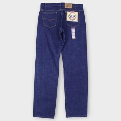 Pantalones de mezclilla vintage Levi’s 505 para hombre talla 36x34 lavado oscuro pierna recta lengüeta naranja nuevos con etiquetas Foto 1 de 4