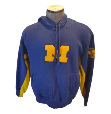 Michigan Wolverines Hoodie Maize/Blue Pullover Apparel Size Small  - Image 1 of 4