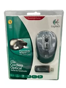 Logitech V220 Cordless Optical Mouse for Notebooks Black & Grey Brand New Sealed - Picture 1 of 2