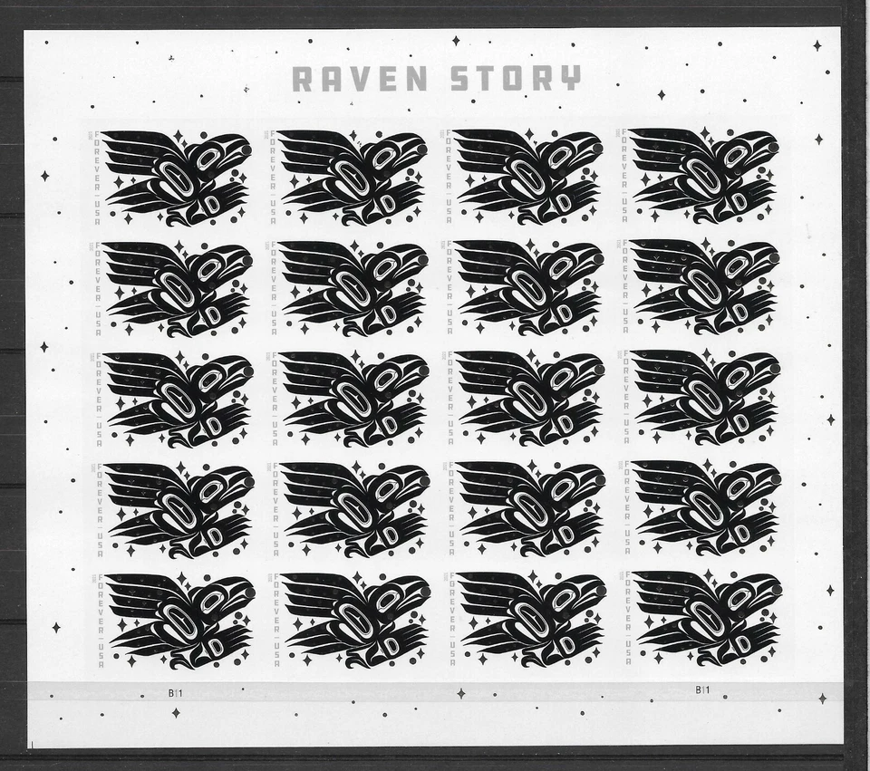 Scott #5620a IMPERFORATE (NO DIE-CUT) Raven Story Pane of 20, MNH-SOLD OUT - Image 1 of 1